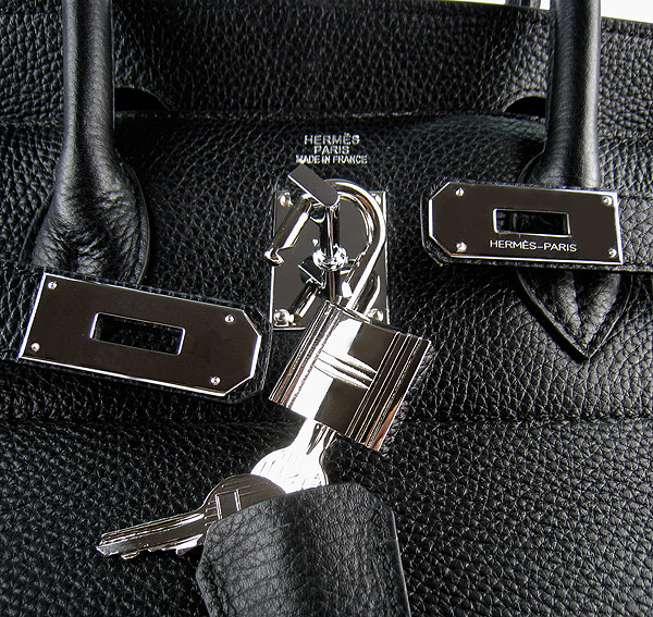 Cheap Hermes Birkin 42cm Replica Togo Leather Bag Black 6109 - Click Image to Close